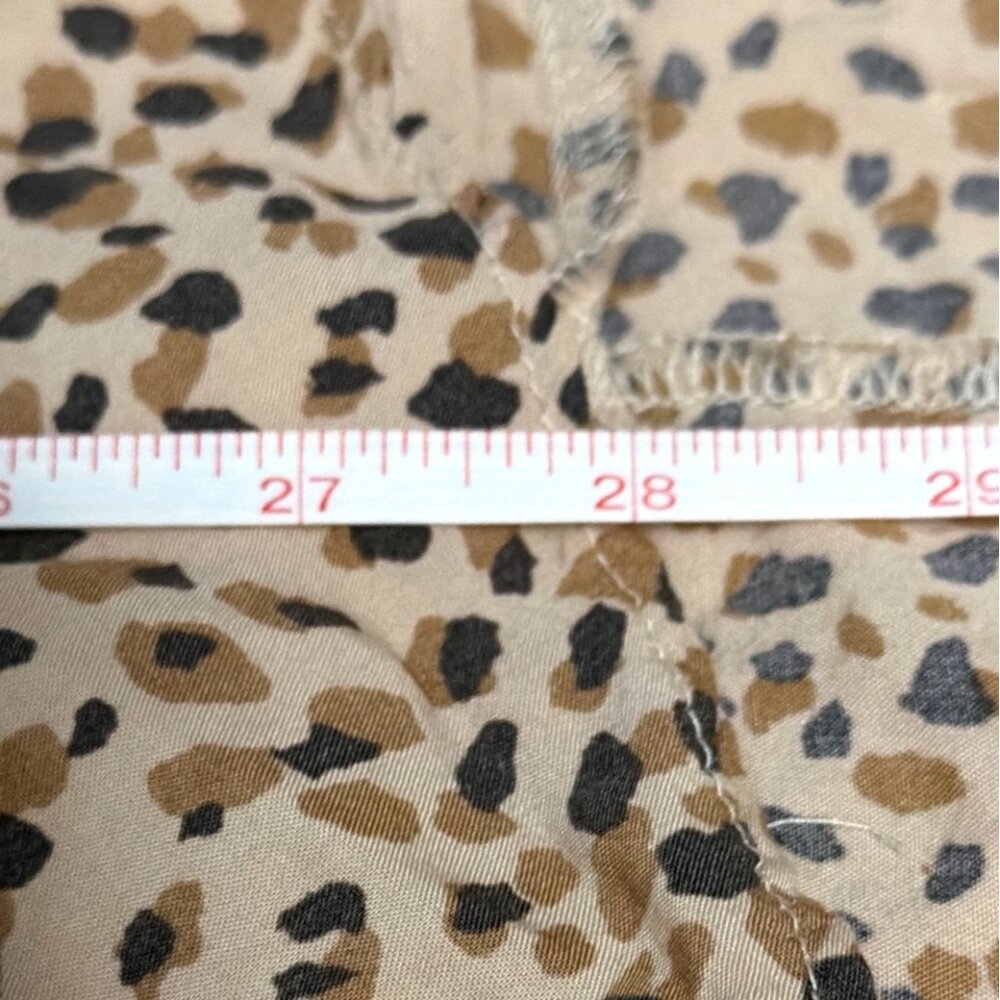 Abercrombie & Fitch Womens Leopard Print High-Low Midi Skirt With Ruffle Hem Siz - Picture 5 of 6